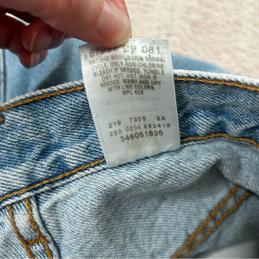 Vintage Levis 505 Jorts Denim Jean Shorts Size 38 Dad Short Classic‎ Light Wash - Picture 4 of 14
